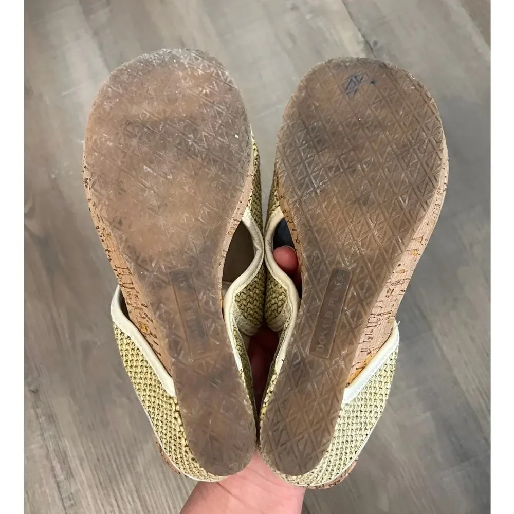 Donald Pliner Gyer Cork Raffia Wedge Sandals